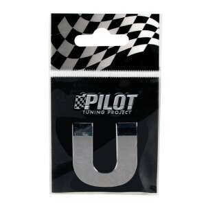 Pilot Tuning Project 3D krómozott U betűs autómatrica - Autómatrica