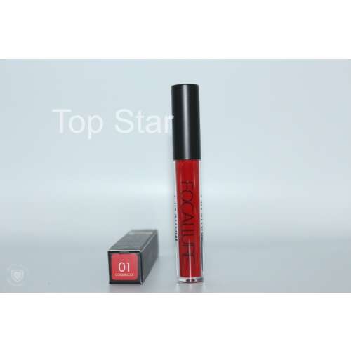 Focallure Ultra Chic Lips liquid lipstick in shade 01 Poppy, matte finish, long-lasting color, red lipstick