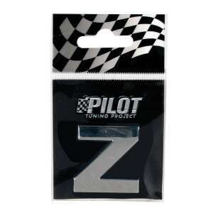 Pilot Tuning Project 3D krómozott Z betűs autómatrica - Autómatrica