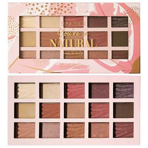Sunkissed You're a Natural Eyeshadow Palette, 15 Vegan Shades, Makeup Palette