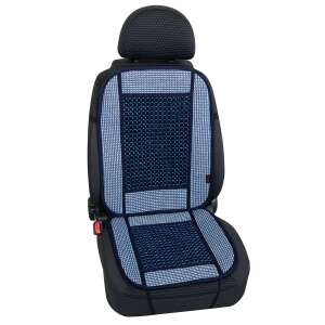 Blue car seat cushion with wooden beads, Safari brand - Car seat cover