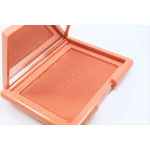 Shea Blusher 02 Rouge, geöffnete Kompaktdose mit Spiegel, pfirsichfarbener Rosaton - Redigieren