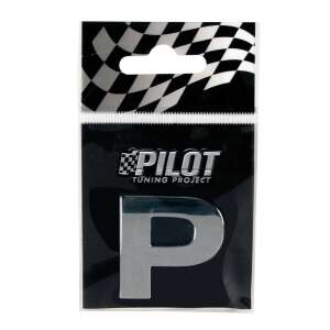 Pilot Tuning Project 3D Litera P Autocolant Cromat - Abțibilduri auto.