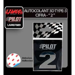 Pilot Tuning Project Număr 3D 2 Autocolant - Abțibilduri auto.