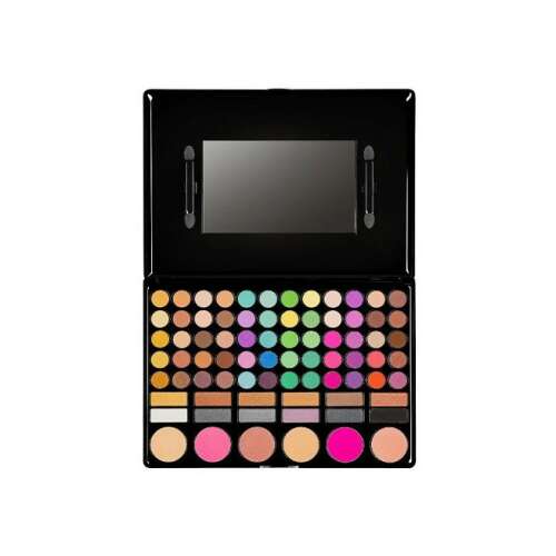 SensoPro Amazing Sweet 78 Farben Make-up Palette geöffnet, zeigt alle Lidschatten-, Rouge- und Highlighter-Farben