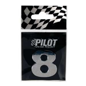 Pilot Tuning Project 3D Number 8 Car Sticker - Car decal