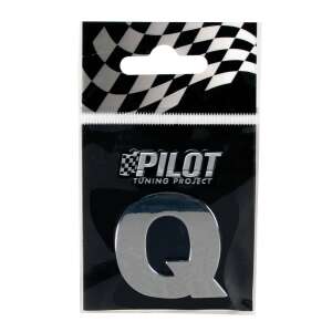 Pilot Tuning Project 3D Scrisoare Cromată Q Autocolant - Abțibilduri auto.