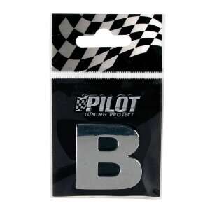 Pilot Tuning Project 3D letter B chrome car sticker - Car decal