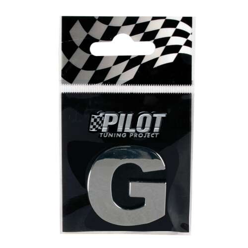 Pilot Tuning Project 3D Betű - Krómozott G - 28 mm