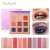 Focallure Color The Life Lidschatten-Palette, 9 Farben, # 3 Night Elf Farbton, zeigt Lidschatten-Farben auf der Haut