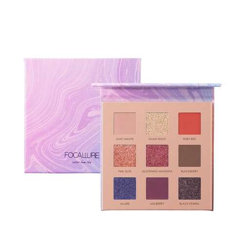 Focallure Color The Life Lidschatten-Palette, 9 Farben, # 3 Night Elf Farbton