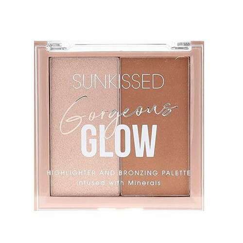 Sunkissed Gorgeous Glow Highlighter & Bronzing Palette, 2 shades,  makeup palette with highlighter and bronzer