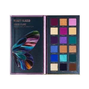 Paleta cieni do powiek Beauty Glazed Meet Your Match Color Flame, otwarte pudełko pokazujące wszystkie 18 odcieni - Cień do powiek