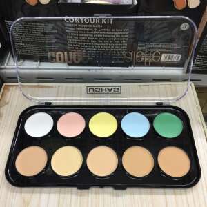 Paletă corector Ushas, 10 culori, kit de contur, machiaj, frumusețe - Corector