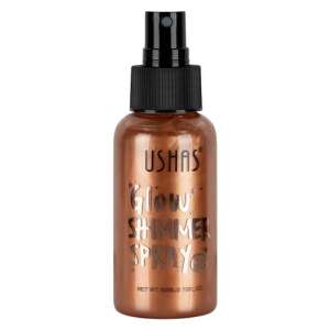 Ushas Glow Shimmer Spray, 80 ml, spray iluminator pentru corp și față, oferă un finisaj radiant frumos, poate fi folosit înainte sau după machiaj - Frumusețe și sănătate