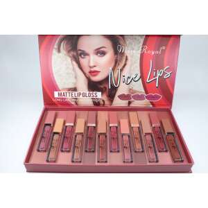 Miss Royal Nice Lips Matte Lip Gloss Long Lasting Waterproof Lipstick Set, 12 shades - Mouth