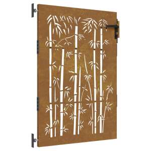 Bambuszmintás corten acél kerti kapu 85 x 125 cm 65515544 