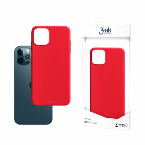 3mk Matt Case for iPhone 12/12 Pro - Strawberry Red, protective phone cover