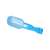 Blue fish scaler with built-in knife and scales container