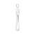 Floveme iPhone charging cable with keychain, white