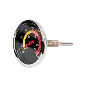 KetoTek Grillthermometer mit Sonde, Edelstahl, 10 ° C - 400 ° C, Schwarz - Gartengrill, Grillzubehör