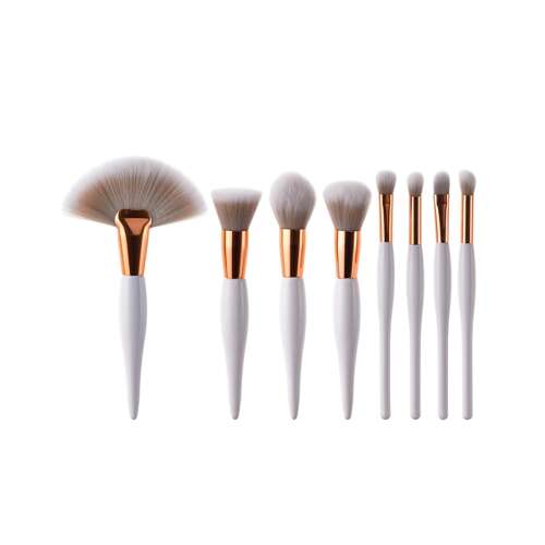 Envisage Luxury Golden Make-up-Pinsel-Set, 8 Stück, weiße Griffe, goldene Akzente, professionelle Make-up-Pinsel