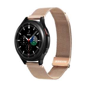 Pasek do zegarka Dux Ducis Milanese Loop dla Samsung Galaxy Watch 3 45mm, Huawei Watch GT3 46mm, Honor Watch Magic2 46mm, Xiaomi Mi Watch i innych smartwatchy 22mm, złoty - Pasek do inteligentnego zegarka