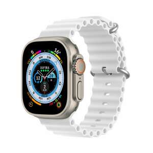 DUX DUCIS Ocean Wave - športový silikónový remienok pre Apple Watch 42/44/45mm biely 65558318 - Smart zariadenia