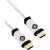 Oehlbach 130 Easy Connect 1.5m 4K High Speed HDMI cable with Ethernet, white, close-up of connector