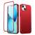 Joyroom 360 Full Case for iPhone 13, red phone case with tempered glass screen protector