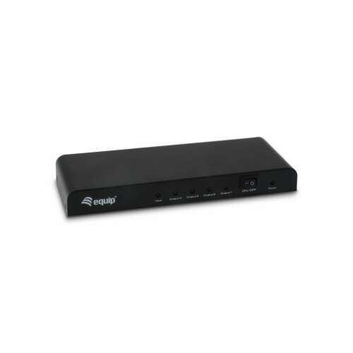 Equip 4-Port HDMI Splitter, crni, HDCP Ready, 3D, FullHD