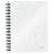 Leitz WOW A5 spiral notebook, white, gridded