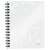 Leitz WOW A5 spiral notebook, white, gridded