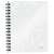 Leitz WOW A5 spiral notebook, white, gridded