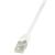 Biały kabel Ethernet LogiLink CAT6 U/UTP, 0.5 metra