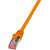 Narancssárga LogiLink CAT6 S/FTP hálózati kábel RJ45 csatlakozóval