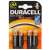 Duracell Basic AA Alkaline Batteries, 4 Pack
