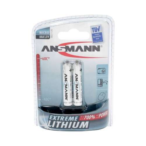 Ansmann Extreme Lithium AAA elemek, 2 db-os csomag - Micro