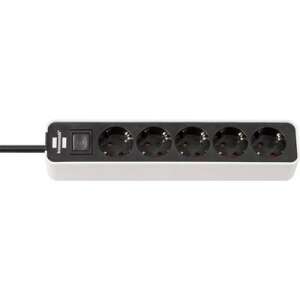 Brennenstuhl 5-way power strip with switch, white and black, 1.5m cable - Brennenstuhl Power Strip
