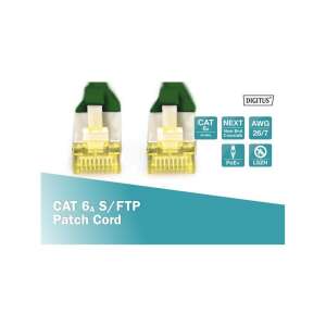 Digitus CAT6A S/FTP RJ45 Network Patch Cable 2.00 m Green Halogen-free, stranded pair, Shielded, Flame-retardant 80801144 - Digitus Patch Cable