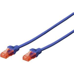 Digitus RJ45 Network Patch Cable CAT 6 U/UTP 5.00 m Blue stranded pair 65570288 - Cable