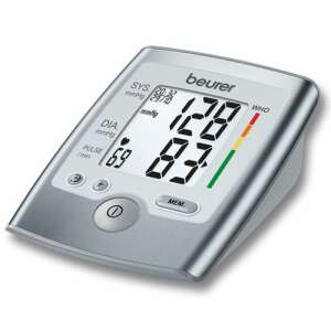 Beurer BM 35 upper arm blood pressure monitor, digital display, silver color - Blood pressure monitor