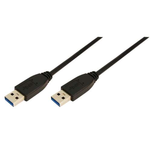 LogiLink CU0040 USB 3.0 cable, 3 meter, black, A-type to A-type