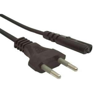 Gembird Cablexpert C7 Stromkabel, 1,8 m, schwarz, EURO-Stecker zu C7-Stecker - Gembird