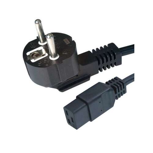 Gembird Type F/C19 1.8m schwarzes Netzkabel mit europäischem Stecker und C19-Stecker