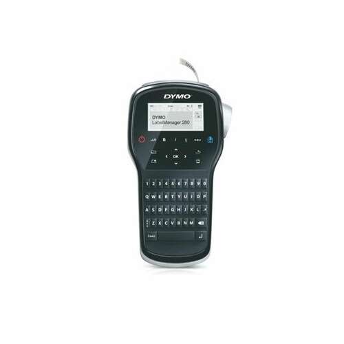 DYMO LabelManager 280 Etikettendrucker, schwarz, mit Tastatur, Display und USB-Kabel