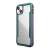 Raptic Shield Case for iPhone 14, clear back, black frame, iridescent accents, 360 degree protection