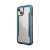 Raptic Shield Case for iPhone 14, clear back, black frame, iridescent accents, 360 degree protection