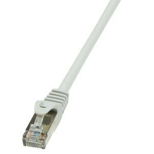LogiLink SF/UTP patch kábel CAT5e 0,25m sivý (CP1012D), konektor RJ45, 26/7 AWG, tienený, sivý - UTP káble
