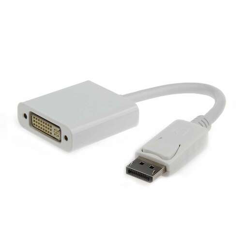 Adaptér Gembird Cablexpert DisplayPort na DVI, biely, A-DPM-DVIF-002-W